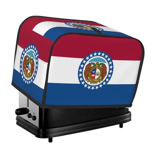 Missouri State Flag Toaster-Abdeckung, geeignet für breites Schlitz-Design, mit seitlicher Aufbewahrungstasche, leicht zu reinigen, staubdicht, geeignet für die Küche. von WZYCWB