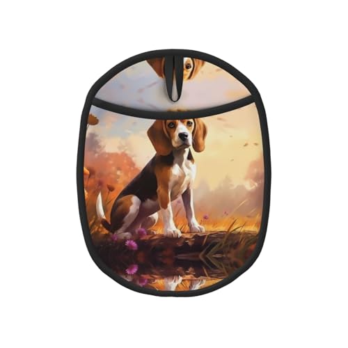 Nerdy Beagle 1 Stück gemusterte Silikon-Topfmatte (1/2er-Pack), hochtemperaturbeständig und rutschfest, geeignet zum Grillen, Backen usw. von WZYCWB