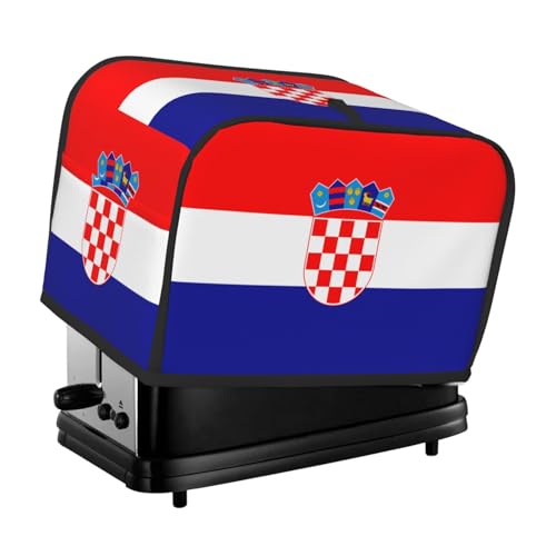 Republik Kroatien Flagge Toaster-Abdeckung, geeignet für breites Schlitz-Design, mit seitlicher Aufbewahrungstasche, leicht zu reinigen, staubdicht, geeignet für die Küche. von WZYCWB