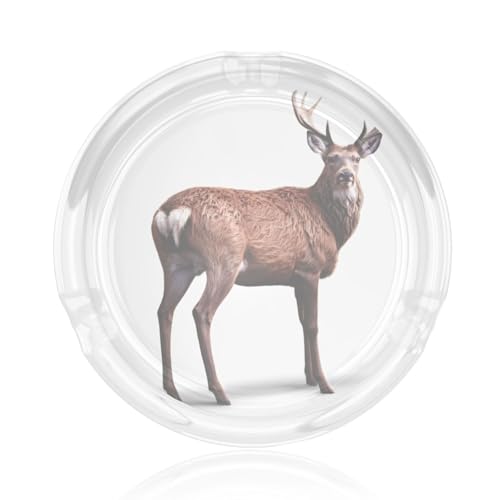 Robuster Aschenbecher aus Glas mit rotem Hirsch – geeignet für Zuhause und Büro, verleiht eleganten Stil Robuster Aschenbecher aus Glas mit rotem Hirsch – geeignet für Zuhause und Büro, verleiht eleganten Stil von WZYCWB