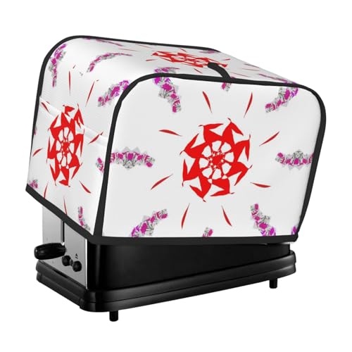 Rotierende Blumen Toaster-Abdeckung, geeignet für breite Schlitze, mit seitlicher Aufbewahrungstasche, leicht zu reinigen, staubdicht, geeignet für die Küche. von WZYCWB