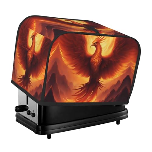 Schöne Phoenix-Toaster-Abdeckung, geeignet für breites Schlitz-Design, mit seitlicher Aufbewahrungstasche, leicht zu reinigen, staubdicht, geeignet für die Küche. von WZYCWB