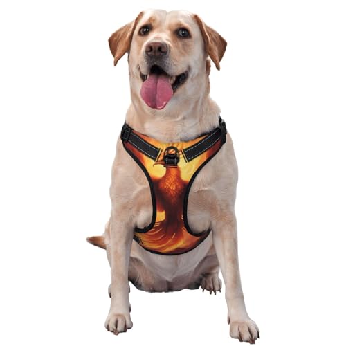 Schöne Phoenix bedruckte Haustier-Traktionsweste, ideal für Spaziergänge mit dem Hund, Wandern, tägliche Reisen von WZYCWB