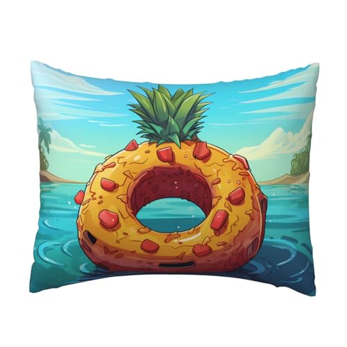 Sommer-Kissenbezug mit Ananas-Fruchtmuster (40,6 x 50,8 cm), weich und hautfreundlich von WZYCWB