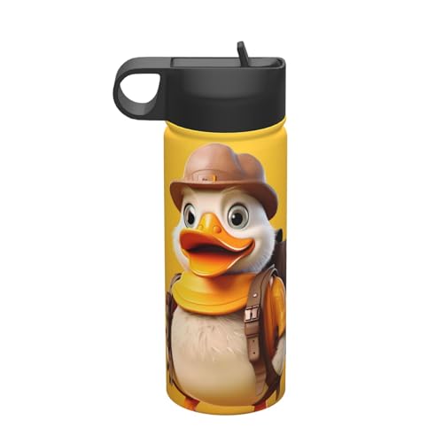 Süße Entchen, Edelstahl-Trinkhalm-Flasche, Outdoor-Reise-Isolationsartefakt von WZYCWB