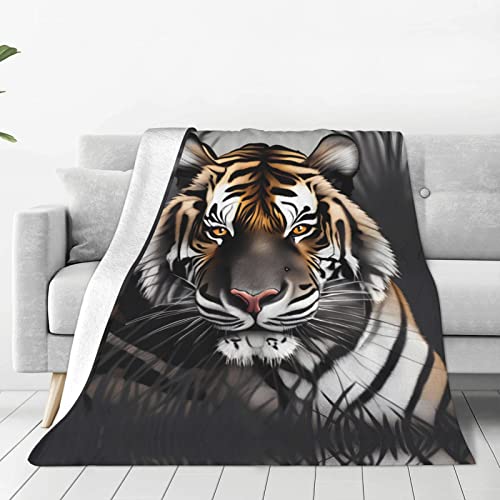 Tiger at Rest Ultraweiche Micro-Fleece-Decke, 152,4 x 127 cm, geeignet für Bett, Sofa, Camping, kaltes Kino oder Reisen von WZYCWB