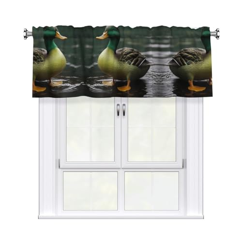 Vorhang mit grüner Ente bedruckt, 137,2 x 45,7 cm, geeignet für Türen, Fenster, Trennwände und Erkerfenster Vorhang mit grüner Ente bedruckt, 137,2 x 45,7 cm, geeignet für Türen, Fenster, Trennwände und Erkerfenster von WZYCWB