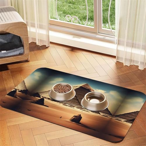 WZYCWB 40 x 60 cm "Dreaming of the Pyramids of Khufu", bedruckte saugfähige Haustier-Tischsets, rutschfeste Futtermatten für Hunde und Katzen, Futternäpfe und Wasser-Platzsets WZYCWB 40 x 60 cm "Dreaming of the Pyramids of Khufu", bedruckte saugfähige Haustier-Tischsets, rutschfeste Futtermatten für Hunde und Katzen, Futternäpfe und Wasser-Platzsets von WZYCWB