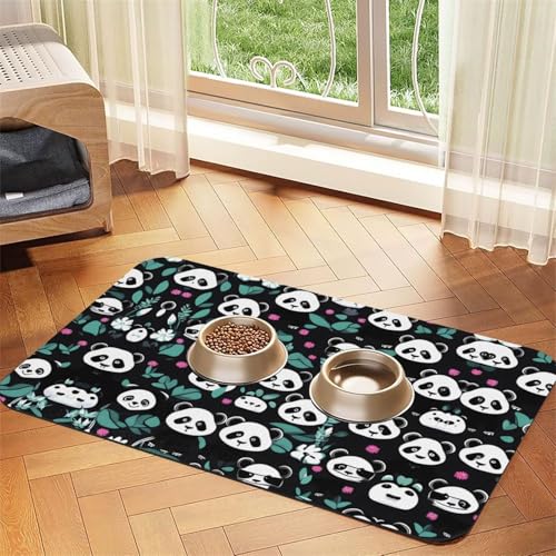 WZYCWB 40 x 60 cm Panda süßes Gesicht bedruckte Haustier saugfähige Tischsets – rutschfeste Futtermatten für Hunde und Katzen, Futternäpfe und Wasser-Tischsets WZYCWB 40 x 60 cm Panda süßes Gesicht bedruckte Haustier saugfähige Tischsets – rutschfeste Futtermatten für Hunde und Katzen, Futternäpfe und Wasser-Tischsets von WZYCWB