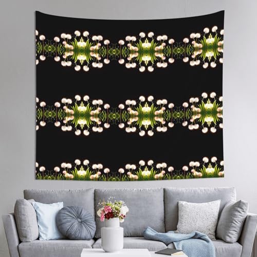 WZYCWB Abstrakter Wandteppich mit Löwenzahn-Kunst, rechteckig, 152,4 x 129,5 cm, geeignet für Innenbereich, Wohnzimmer, Möbeldekorationen von WZYCWB
