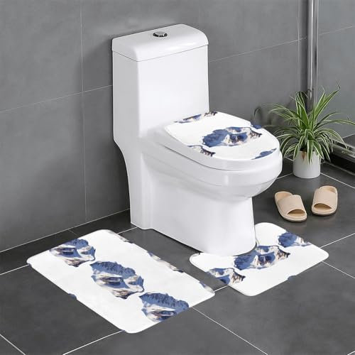 WZYCWB Alpen Snow Mountains Bedrucktes Teppich-Set – Anti-Rutsch-Schutzmatte für Zuhause, Badezimmer, schnell trocknend und leicht zu reinigen von WZYCWB