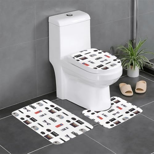 WZYCWB Atmosphäre der Ära Bedrucktes Teppich-Set - Anti-Rutsch-Schutzmatte für Zuhause Badezimmer, schnell trocknend und leicht zu reinigen von WZYCWB