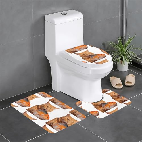 WZYCWB Bedrucktes Teppich-Set mit Katzenfressern – rutschfeste Schutzmatte für Zuhause, Badezimmer, schnell trocknend und leicht zu reinigen WZYCWB Bedrucktes Teppich-Set mit Katzenfressern – rutschfeste Schutzmatte für Zuhause, Badezimmer, schnell trocknend und leicht zu reinigen von WZYCWB