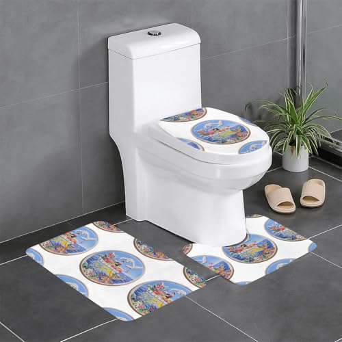 WZYCWB Bedrucktes Teppich-Set mit Scheibenversiegelung – rutschfeste Schutzmatte für Zuhause, Badezimmer, schnell trocknend und leicht zu reinigen WZYCWB Bedrucktes Teppich-Set mit Scheibenversiegelung – rutschfeste Schutzmatte für Zuhause, Badezimmer, schnell trocknend und leicht zu reinigen von WZYCWB
