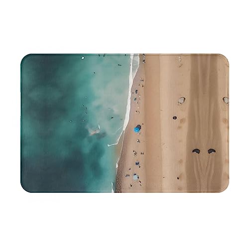 WZYCWB Bodenabsorbierende Fußmatte, Größe 40,6 x 61 cm, schützt effektiv das Wohnzimmer, das Badezimmer und die Haustür vor der Reinigung der Luftaufnahme des Strandmusters WZYCWB Bodenabsorbierende Fußmatte, Größe 40,6 x 61 cm, schützt effektiv das Wohnzimmer, das Badezimmer und die Haustür vor der Reinigung der Luftaufnahme des Strandmusters von WZYCWB