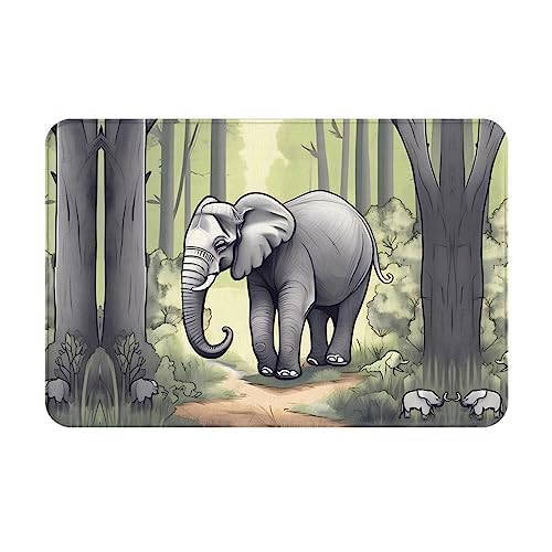 WZYCWB Bodenabsorbierende Fußmatte, Größe 40,6 x 61 cm, schützt effektiv das Wohnzimmer, das Badezimmer und die Haustür vor der Reinigung des Elefantenmusters WZYCWB Bodenabsorbierende Fußmatte, Größe 40,6 x 61 cm, schützt effektiv das Wohnzimmer, das Badezimmer und die Haustür vor der Reinigung des Elefantenmusters von WZYCWB