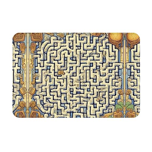 WZYCWB Bodenabsorbierende Fußmatte, Größe 40,6 x 61 cm, schützt effektiv das Wohnzimmer, das Badezimmer und die Haustür vor der Reinigung des Labyrinth-Schatzkarten-Musters WZYCWB Bodenabsorbierende Fußmatte, Größe 40,6 x 61 cm, schützt effektiv das Wohnzimmer, das Badezimmer und die Haustür vor der Reinigung des Labyrinth-Schatzkarten-Musters von WZYCWB