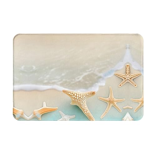 WZYCWB Bodenabsorbierende Fußmatte, Größe 40,6 x 61 cm, schützt effektiv das Wohnzimmer, das Badezimmer und die Haustür vor der Reinigung des Strand-Seesternmusters WZYCWB Bodenabsorbierende Fußmatte, Größe 40,6 x 61 cm, schützt effektiv das Wohnzimmer, das Badezimmer und die Haustür vor der Reinigung des Strand-Seesternmusters von WZYCWB