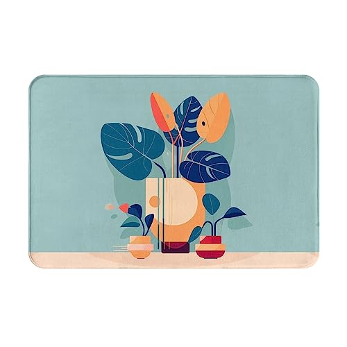 WZYCWB Bodenabsorbierende Fußmatte, Größe 40,6 x 61 cm, schützt effektiv das Wohnzimmer, das Badezimmer und die Haustür vor der Reinigung des blau-orangen Turtleback-Bambus-Musters WZYCWB Bodenabsorbierende Fußmatte, Größe 40,6 x 61 cm, schützt effektiv das Wohnzimmer, das Badezimmer und die Haustür vor der Reinigung des blau-orangen Turtleback-Bambus-Musters von WZYCWB
