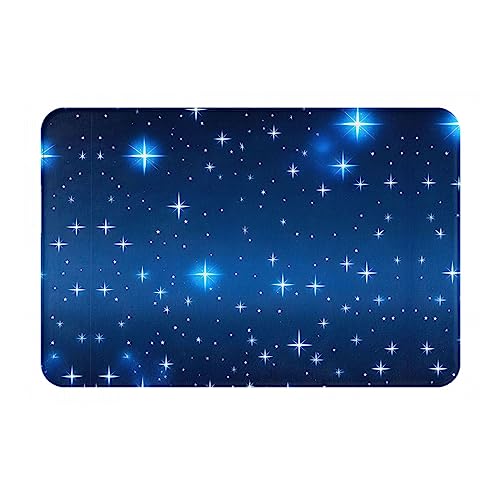 WZYCWB Bodenabsorbierende Fußmatte, Größe 40,6 x 61 cm, schützt effektiv das Wohnzimmer, das Badezimmer und die Haustür vor der Reinigung des blauen Sternmusters WZYCWB Bodenabsorbierende Fußmatte, Größe 40,6 x 61 cm, schützt effektiv das Wohnzimmer, das Badezimmer und die Haustür vor der Reinigung des blauen Sternmusters von WZYCWB