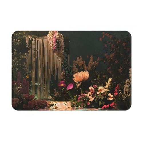 WZYCWB Bodenabsorbierende Fußmatte, Größe 40,6 x 61 cm, schützt effektiv das Wohnzimmer, das Badezimmer und die Haustür vor der Reinigung des bunten Gartenmusters WZYCWB Bodenabsorbierende Fußmatte, Größe 40,6 x 61 cm, schützt effektiv das Wohnzimmer, das Badezimmer und die Haustür vor der Reinigung des bunten Gartenmusters von WZYCWB