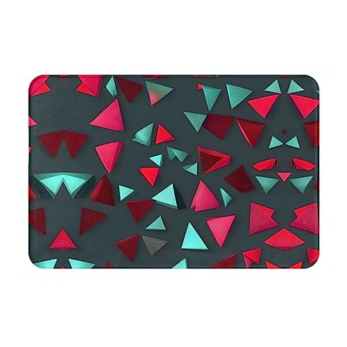 WZYCWB Bodenabsorbierende Fußmatte, Größe 40,6 x 61 cm, schützt effektiv das Wohnzimmer, das Badezimmer und die Haustür vor der Reinigung des dreieckigen Musters von WZYCWB