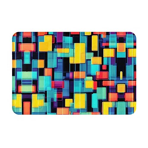 WZYCWB Bodenabsorbierende Fußmatte, Größe 40,6 x 61 cm, schützt effektiv das Wohnzimmer, das Badezimmer und die Haustür vor der Reinigung des quadratischen Geometriediagramms WZYCWB Bodenabsorbierende Fußmatte, Größe 40,6 x 61 cm, schützt effektiv das Wohnzimmer, das Badezimmer und die Haustür vor der Reinigung des quadratischen Geometriediagramms von WZYCWB