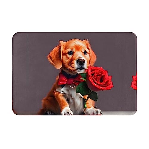 WZYCWB Bodenabsorbierende Fußmatte, Größe 40,6 x 61 cm, schützt effektiv das Wohnzimmer, das Badezimmer und die Haustür vor der Reinigung eines Gentleman-ähnlichen Hundemusters WZYCWB Bodenabsorbierende Fußmatte, Größe 40,6 x 61 cm, schützt effektiv das Wohnzimmer, das Badezimmer und die Haustür vor der Reinigung eines Gentleman-ähnlichen Hundemusters von WZYCWB