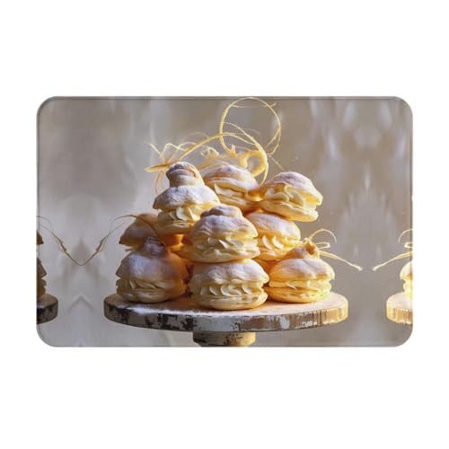 WZYCWB Bodenabsorbierende Fußmatte, Größe 40,6 x 61 cm, schützt effektiv das Wohnzimmer, das Badezimmer und die Haustür vor der Reinigung von Creme-Puffs von WZYCWB
