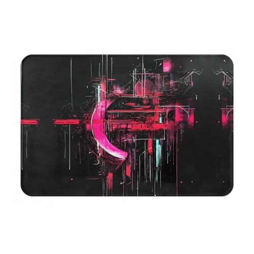 WZYCWB Bodenabsorbierende Fußmatte, Größe 40,6 x 61 cm, schützt effektiv das Wohnzimmer, das Badezimmer und die Haustür vor der Reinigung von Cyberpunk-Textmustern WZYCWB Bodenabsorbierende Fußmatte, Größe 40,6 x 61 cm, schützt effektiv das Wohnzimmer, das Badezimmer und die Haustür vor der Reinigung von Cyberpunk-Textmustern von WZYCWB