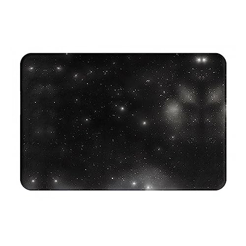 WZYCWB Bodenabsorbierende Fußmatte, Größe 40,6 x 61 cm, schützt effektiv das Wohnzimmer, das Badezimmer und die Haustür vor der Reinigung von schwarz-weißem Galaxie-Muster von WZYCWB