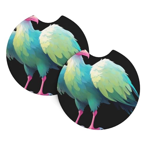 WZYCWB Circuit Vulture Scan, gemusterte Auto-Innen-Untersetzer, 6,9 cm, geeignet für die meisten Autos, LKWs, SUVs, 2 Stück von WZYCWB