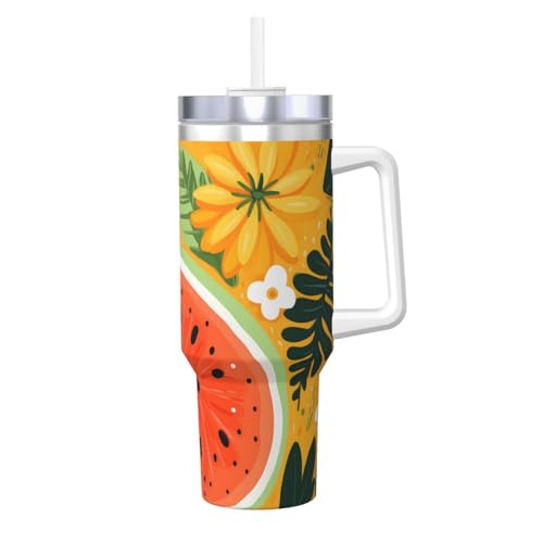 WZYCWB Eisbecher mit Obst-Hintergrund-Illustrationsmuster: 1,2 l doppellagiger Edelstahl-Vakuumbecher, auslaufsicher und tragbar WZYCWB Eisbecher mit Obst-Hintergrund-Illustrationsmuster: 1,2 l doppellagiger Edelstahl-Vakuumbecher, auslaufsicher und tragbar von WZYCWB