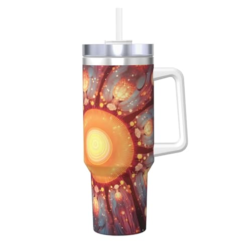 WZYCWB Eisbecher mit buntem Blumenmuster – 1,2 l doppellagiger Edelstahl-Vakuumbecher, auslaufsicher und tragbar WZYCWB Eisbecher mit buntem Blumenmuster – 1,2 l doppellagiger Edelstahl-Vakuumbecher, auslaufsicher und tragbar von WZYCWB