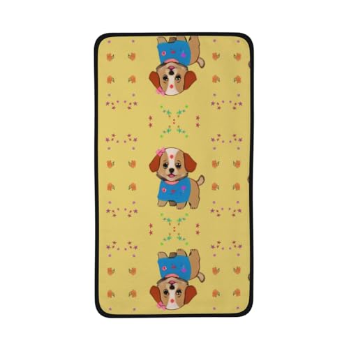 WZYCWB Entzückendes schnell trocknendes Handtuch mit Cartoon-Hund – 40,6 x 71,1 cm saugfähiges Sporthandtuch, geeignet für Reisen, Fitnessstudio, Camping im Freien usw. von WZYCWB