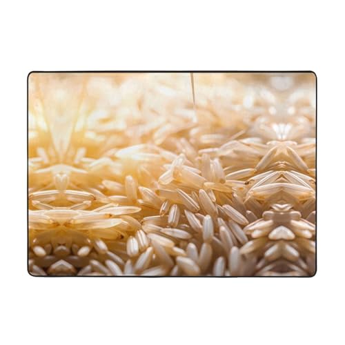 WZYCWB Familienname Mi gemusterte Flanell-Bodenmatte, 203 x 147 cm, superweich von WZYCWB