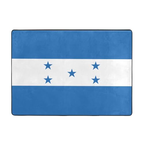 WZYCWB Flanell-Bodenmatte, Motiv: Flagge von Honduras, 203 x 147 cm, superweich von WZYCWB