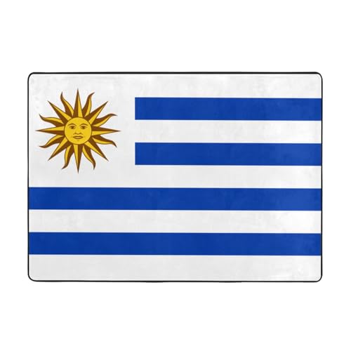 WZYCWB Flanell-Bodenmatte, Motiv: Flagge von Uruguay, 203 x 147 cm, superweich von WZYCWB