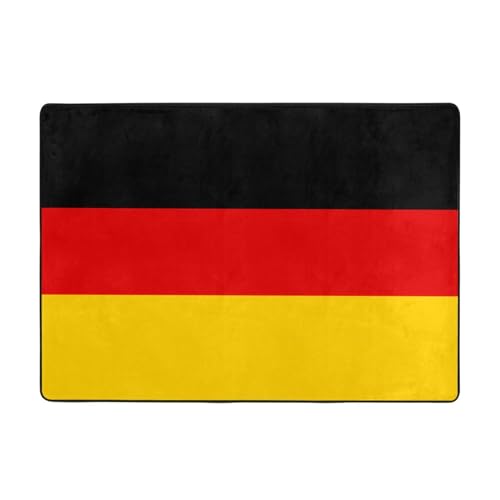 WZYCWB Flanell-Bodenmatte, Motiv: deutsche Flagge, 203 x 147 cm, superweich von WZYCWB