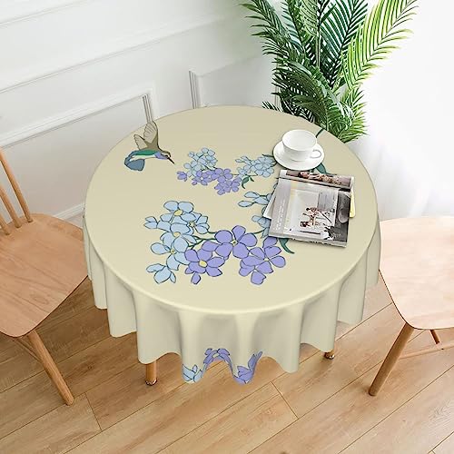 WZYCWB Frische Orchideen, dekorative lange Tischdecke, 152,4 cm Durchmesser, runde Hochzeitstischdecke, Allzweck-Tischdecke für Partys von WZYCWB