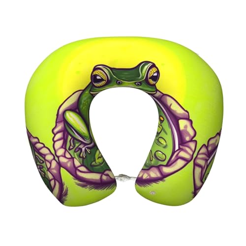 WZYCWB Frosch im Teich Memory Foam U-förmiges Reisekissen Camping Home Office Fahren Kopfstütze Freizeit Reisen Nackenkissen WZYCWB Frosch im Teich Memory Foam U-förmiges Reisekissen Camping Home Office Fahren Kopfstütze Freizeit Reisen Nackenkissen von WZYCWB