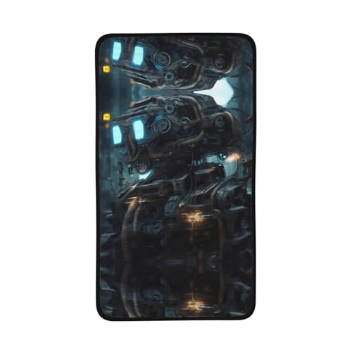 WZYCWB Future Roboter bedrucktes schnelltrocknendes Handtuch, 40,6 x 71,1 cm, saugfähiges Sporthandtuch, geeignet für Reisen, Fitnessstudio, Camping im Freien usw. von WZYCWB