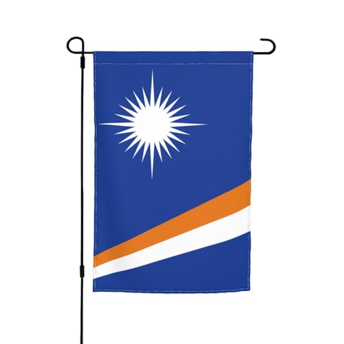 WZYCWB Gartenflagge, 30,5 x 45,7 cm, dekorative Flagge, Terrasse, Balkon, Hinterhof, Rasen, dekorative Flagge der Marshallinseln Muster von WZYCWB
