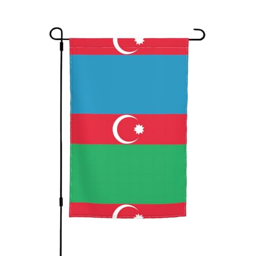 WZYCWB Gartenflagge, 30,5 x 45,7 cm, dekorative Flagge, Terrasse, Balkon, Hinterhof, Rasen, dekorative Flagge mit Aserbaidschan-Muster von WZYCWB