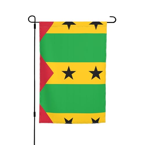 WZYCWB Gartenflagge, 30,5 x 45,7 cm, dekorative Flagge für Terrasse, Balkon, Hinterhof, Rasen, dekorative Flagge von Sao Tome- und Principe-Muster von WZYCWB