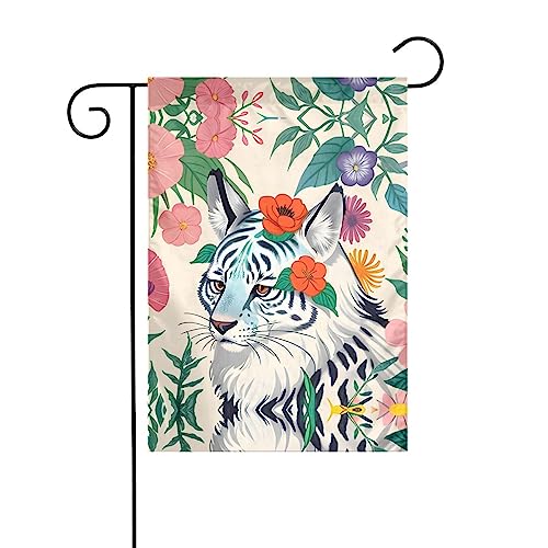 WZYCWB Gartenflagge, Gartenflagge, 30,5 x 45,7 cm, Weihnachten, Halloween, Outdoor-Heimdekoration, niedlicher weißer Tiger-Druck WZYCWB Gartenflagge, Gartenflagge, 30,5 x 45,7 cm, Weihnachten, Halloween, Outdoor-Heimdekoration, niedlicher weißer Tiger-Druck von WZYCWB