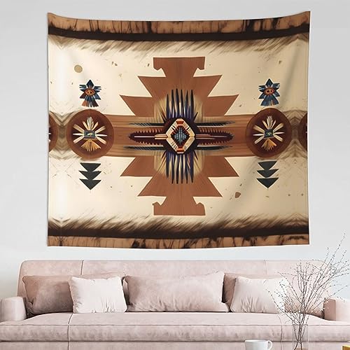 WZYCWB Gemusterte Wanddekoration mit Indianer-Muster, Mehrzweck-Wandbehang, kann als Schlafzimmer oder Wohnzimmer verwendet werden – 152,4 x 130,9 cm WZYCWB Gemusterte Wanddekoration mit Indianer-Muster, Mehrzweck-Wandbehang, kann als Schlafzimmer oder Wohnzimmer verwendet werden – 152,4 x 130,9 cm von WZYCWB