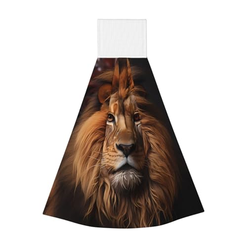 WZYCWB Hängendes Korallen-Fleece-Handtuch, Kinder- und Erwachsenen-Bad- und Küchen-Hänge-Handtuch, The Lion's Gaze Super Saugfähiges Küchentuch WZYCWB Hängendes Korallen-Fleece-Handtuch, Kinder- und Erwachsenen-Bad- und Küchen-Hänge-Handtuch, The Lion's Gaze Super Saugfähiges Küchentuch von WZYCWB