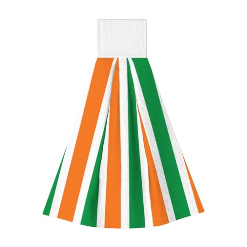 WZYCWB Hängendes Korallen-Fleece-Handtuch, Kinder- und Erwachsenen-Bad- und Küchenhandtuch, Flagge der Elfenbeinküste, super saugfähiges Küchentuch von WZYCWB