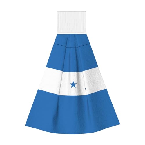 WZYCWB Hängendes Korallen-Fleece-Handtuch, Kinder- und Erwachsenen-Bad- und Küchenhandtuch, Flagge von Honduras, super saugfähiges Küchentuch von WZYCWB